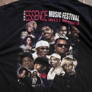 Vintage 2008 Essence Music Festival fades grunge r&b tee, size XL